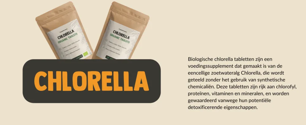 Cupplement Chlorella tablets 500 mg organic Combideal 4x 300 tablets algae detox spirulina multipack - Biologische chlorella Chlorella tabletten Natuurlijk detox supplement superfoodtabletten