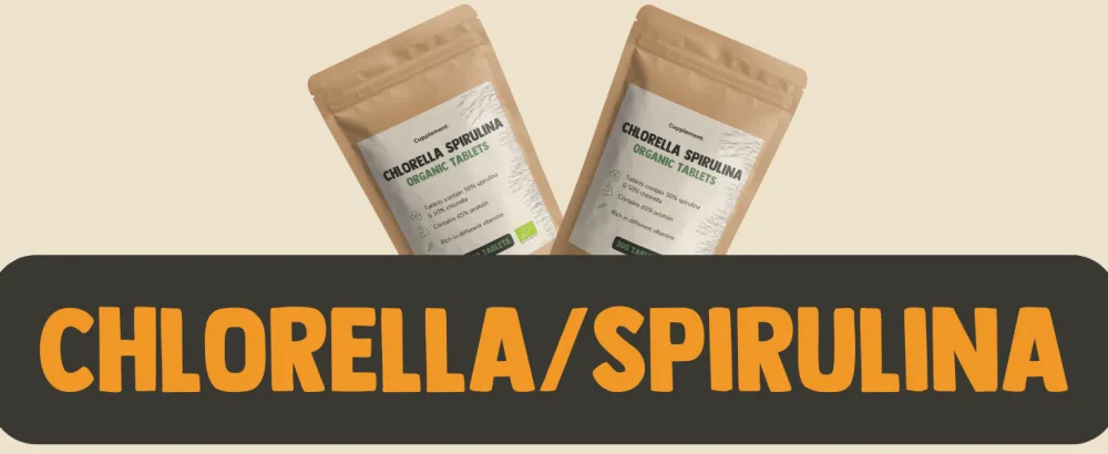 Cupplement Spirulina Chlorella Tablets 500 mg Organic 300 Tablets Algae Energy & Detox Superfood Hawaii Hawaii Solopack - Spirulina chlorella tabletten tablets bio organic biologisch cupplement supplementen algen alg
