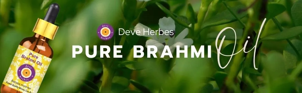 Deve Herbes Pure Brahmi Oil Bacopa monnieri 100 Natural Therapeutic Grade Pack of Five 5 x 100 ml - brahmi olie