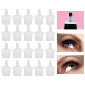 Dioche 20Pcs Eyelash Glue Replacement Eyelash Glue Bottle Nozzle Caps Universal Glue Bottle Mouth False Eyelash Grafting Adhesive Adhesive Bottle Plug - 1417200029711-3
