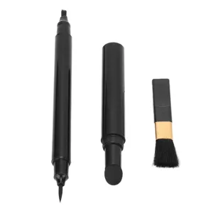 Pongnas 3 Pieces Beard Pencil Filler Dual Head 4 Tips Beard Pencil Waterproof Long Lasting Beard Shaping Pen for Mustache Black - product information 19