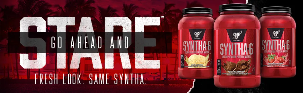 BSN Syntha-6 - SYNTHA-6 is an ultra-premium protein powder with 22g protein per serving. FRESH LOOK. SAME SYNTHA