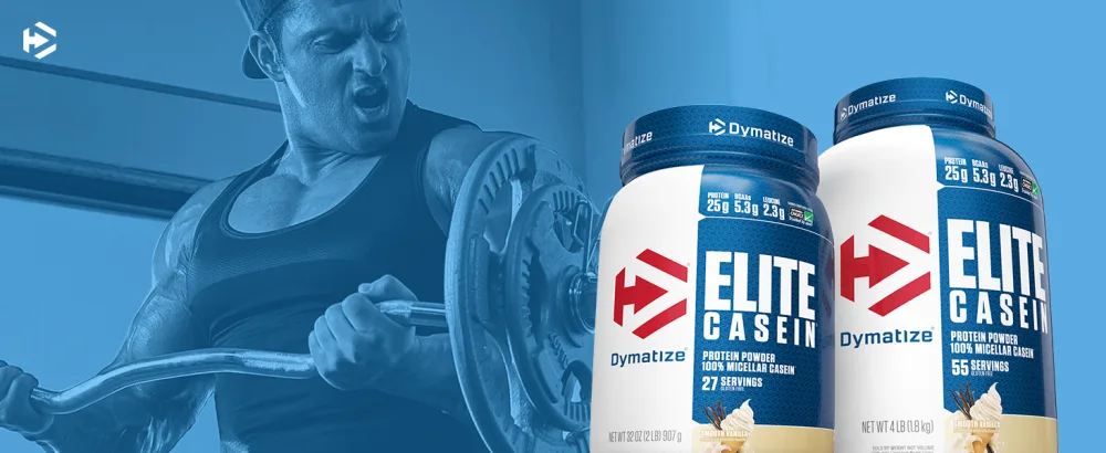 Dymatize Elite Casein - Protein Powder, Slow Absorbing, Muscle Building, Amino Acids, Casein, Supplement, Meal Replacement