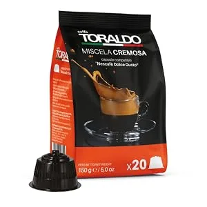 Toraldo Coffee CAFF TORALDO Dolce Gusto* compatible capsules 100 units creamy mixture Creamy mixture 100 Unit Confezione da 1 - Caffè Toraldo Dolce Gusto Cremosa