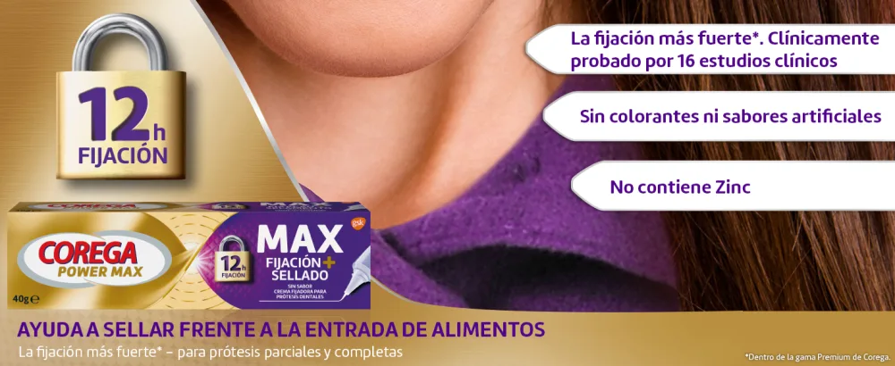Corega Max fixation + seal fixing cream for dental prostheses up to 12 hours fixation 70 g Maximum sealing cream 70 g - Corega