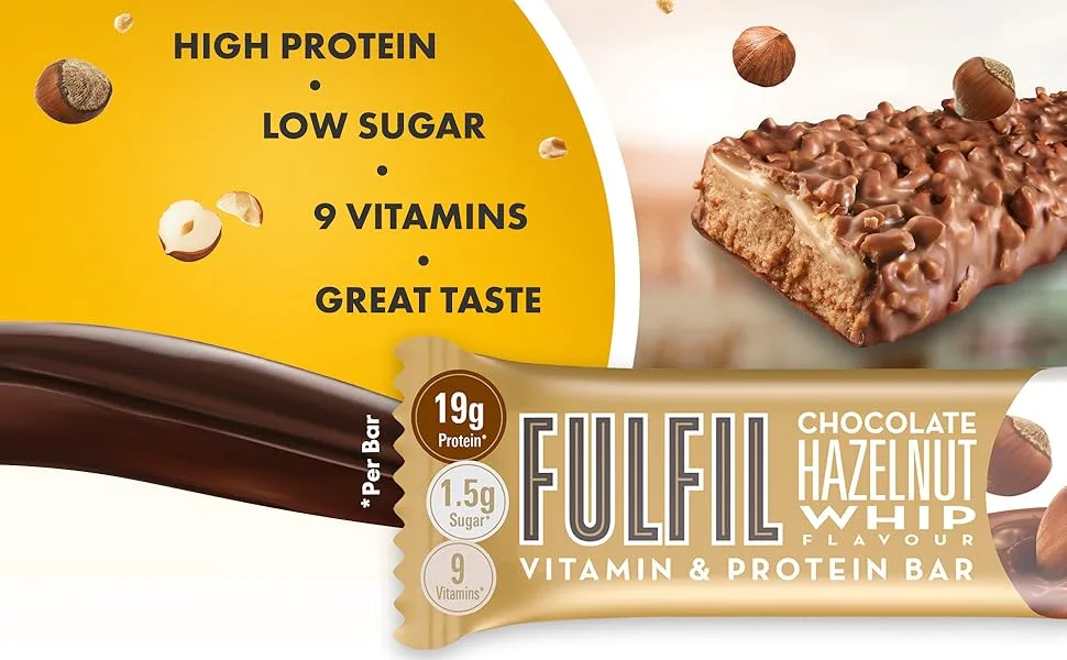 Fulfil Vitamin & Protein Bar 15X55G Dark Choc Salted Caramel - aplus content afbeelding