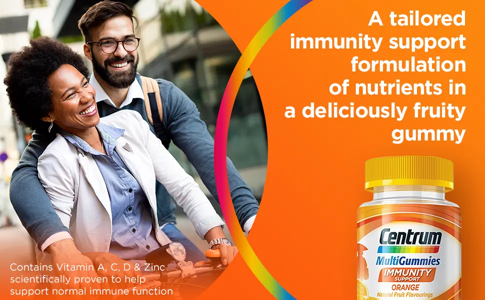GSK Centrum Multigummies Immunity Support Oranje 60 Gummies - Centrum Immuniteit Ondersteuning