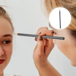 VINTORKY Waterproof Eyebrow Pen For Women Adjustable Makeup Pen Without Sharpener Natural Longlasting Eyebrow Makeup For Daily Use Microblading Effects 18x09cm Gray - product information 1