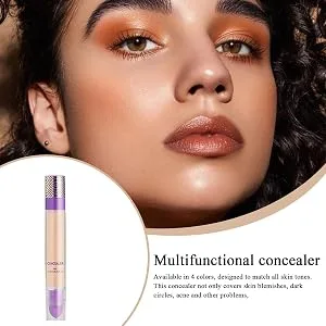 Cream Concealer Lightweight Full Coverage Makeup Natural Finish Makeup Smooth Moisturizing Texture Waterproof and Long Lasting 75 Ml For All Skin Types Shallow color refer to the description - Flawless Compleit