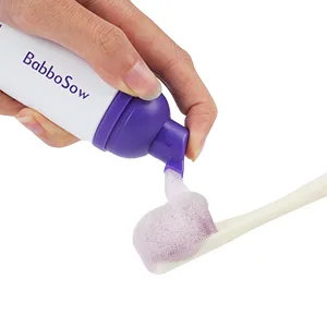 ACWOO Purple Tooth Whitening Toothpaste Teeth Cleaning Toothpaste Foam Toothpaste Stain Removing Tooth Purple Tooth Whitening Toothpaste for Sensitive Teeth and Yellow Teeth Clean 60ml Mousse Type - Paarse applicatorfles met het label