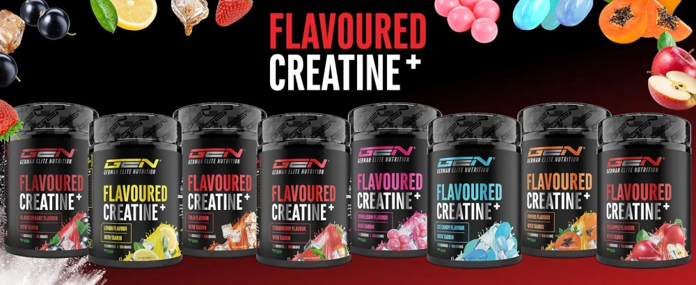 VitamineVersand 24 Flavored Creatine powder 550 g creatine monohydrate + Ltaurine micronized creatine with flavor without sugar & excellent solubility vegan Papaya - aplus content image