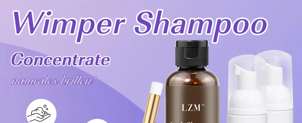 LZM Eyelash Extension Shampoo Concentrate Cleaning Concentrate for Eyelash Extensions with Brush Foam Bottle Soap Baking Solution for Eyelashes and Face 100 ml - Wimperverlengingsshampoo