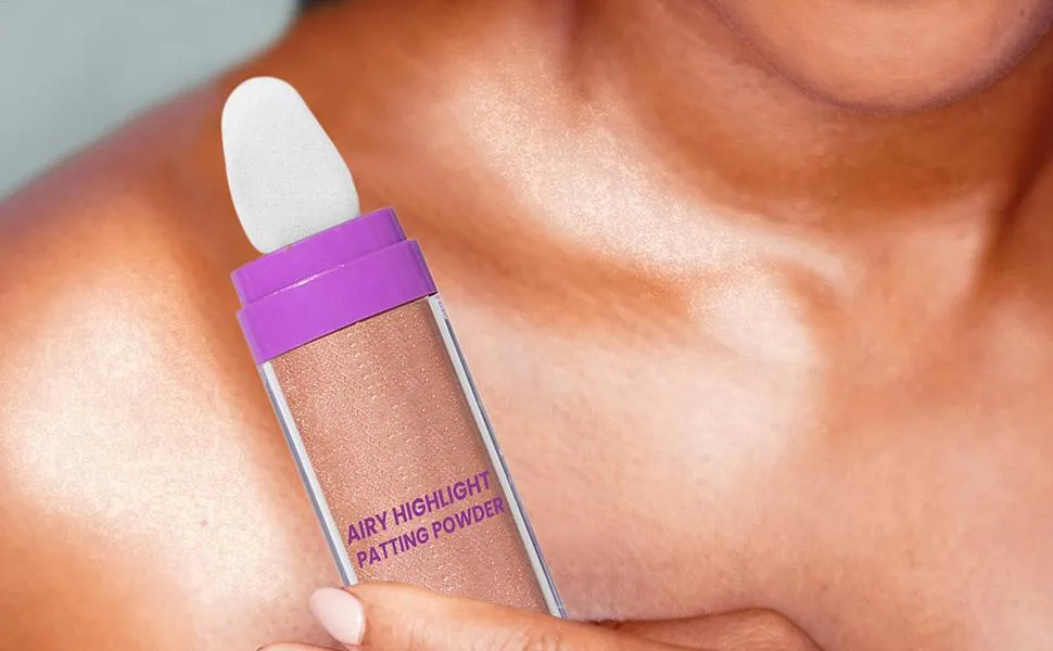 Highlighter Make Up Powder Waterproof Lightening Powder Waterproof Smooth 9g Highlighter Makeup for Cheeks Face Hair for Daily and Festivals Pink - Highlighter Make Up Poeder