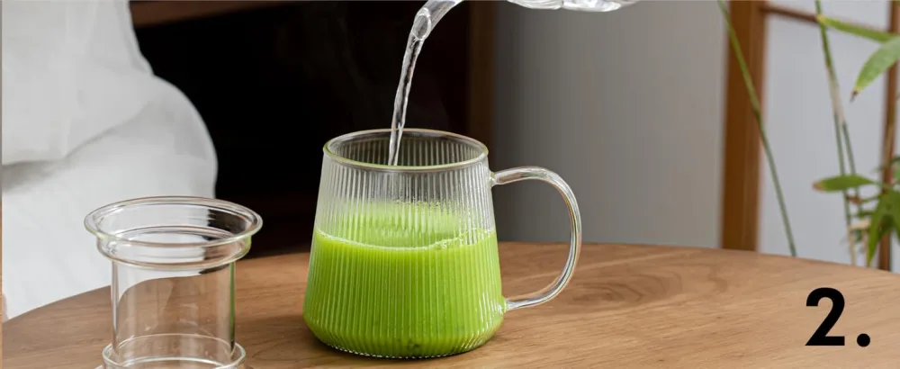 Goodwei Matcha Coco Latte Mix Matcha & Exotic Coconut Lightly sweetened with stevia 01 Without milk or additives Dosage to taste & only with water 800g - aplus content image