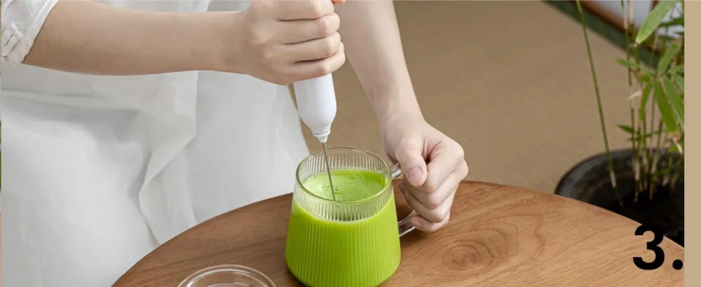 Goodwei Matcha Coco Latte Mix Matcha & Exotic Coconut Lightly sweetened with stevia 01 Without milk or additives Dosage to taste & only with water 800g - aplus content image