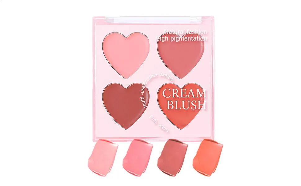 Blush Palette 4 Colors Contour Blush Palette Matte Waterproof Makeup Cosmetics for Gigs Dates Events Weddings and Holiday Use - Blushpalet