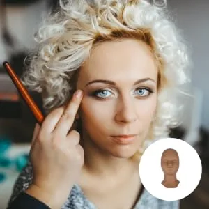 WOONEKY Realistic Mannequin Mold For Eyelash Extensions Practice Silicone Training Display Model Grafting Tools For Beginners 25X13X8CM as shown - product information 1