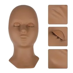 WOONEKY Realistic Mannequin Mold For Eyelash Extensions Practice Silicone Training Display Model Grafting Tools For Beginners 25X13X8CM as shown - product information 2