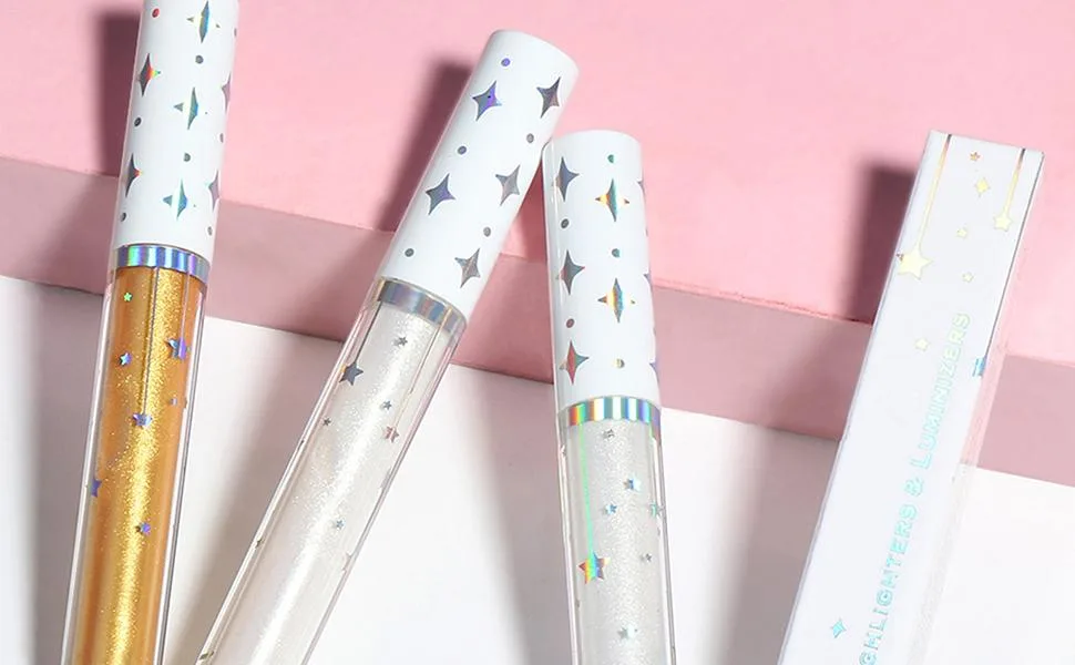 Liquid Highlighter Liquid Lipstick Liquid Highlighter Water Resistant Long Lasting Highlighter Cheek Gloss 03 1 unidad Paquete de 1 - Vloeibare highlighter, vloeibare highlighter voor het gezicht