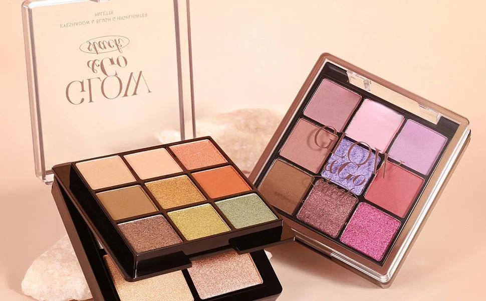 Eyeshadow Blush Palette Face Makeup Palette with Eyeshadow Blush Highlighter Long Lasting Brilliant Matte Cosmetics for Daily Use & Evening Party 02 - Make-up Palette