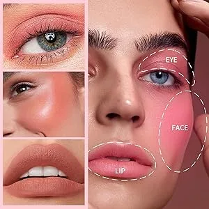 Makeup Blush Palette Contour And Highlight Blush PaletteWaterproof Makeup Cosmetics for Performances Dates Events Weddings and Holiday Use - Hele dag straling