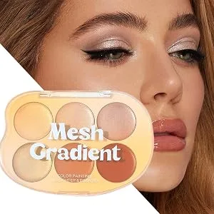 Highlighter Makeup Palette 6 Colors Face Bronzers And Highlighter Palette Waterproof Cream Texture Blendable Long Lasting Makeup - Milde formule