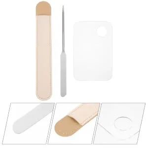 Mikinona Makeup Mixing Palette Mini Makeup Nail Art Supplies Sturdy Dimensional Retaining Salon Use At Home 175X15CM as shown - product information 3