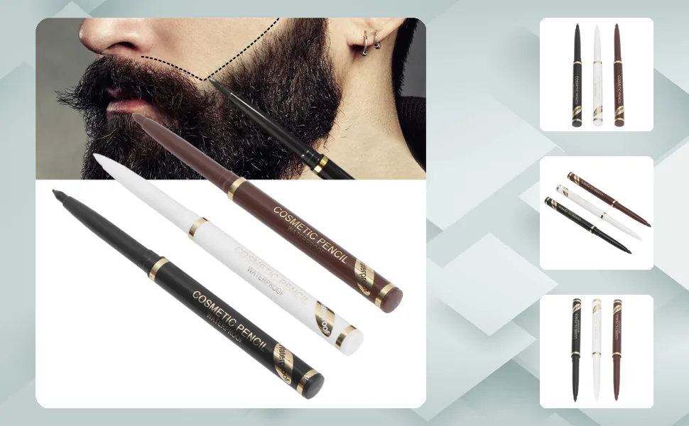 Beard Pencil Beard Shaper Ergonomic Stencil for Daily Use by Men - 1413220028011-1