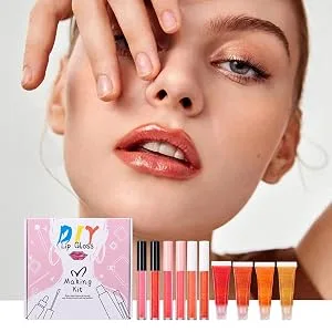 Full DIY Lip Gloss Making Kit Make Your Own Moisturizing Lip Glaze Beginner Kit - n-irriterende lipgloss kit