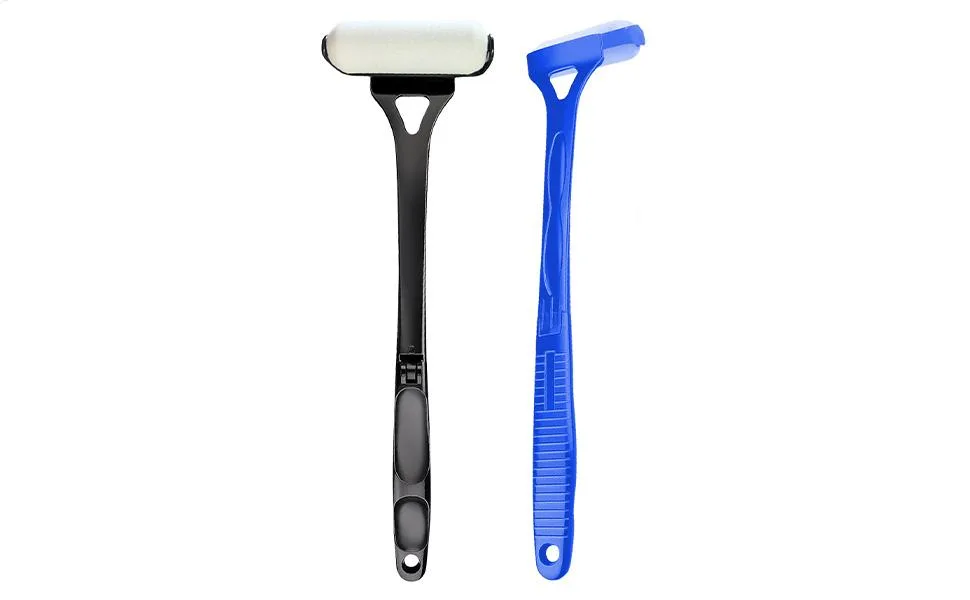 Lotion Applicator For Back Back Cream ApplicatorLong Handle Foldable Handle Roller Brush For Everyone Anointing Shower Black - Crème Applicator Voor Rug