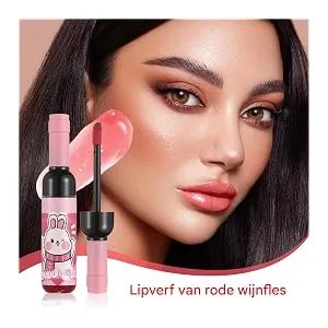 Wine Red Lip Stain Lip Liner Wine Red Liquid Lip Gloss Matte Finish Water Resistant for Dates and Family Parties 03 C - Langdurig Hydraterende Mix