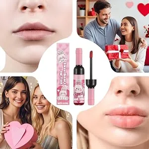 Wine Red Lip Stain Lip Liner Wine Red Liquid Lip Gloss Matte Finish Water Resistant for Dates and Family Parties 03 C - Langdurige kleur
