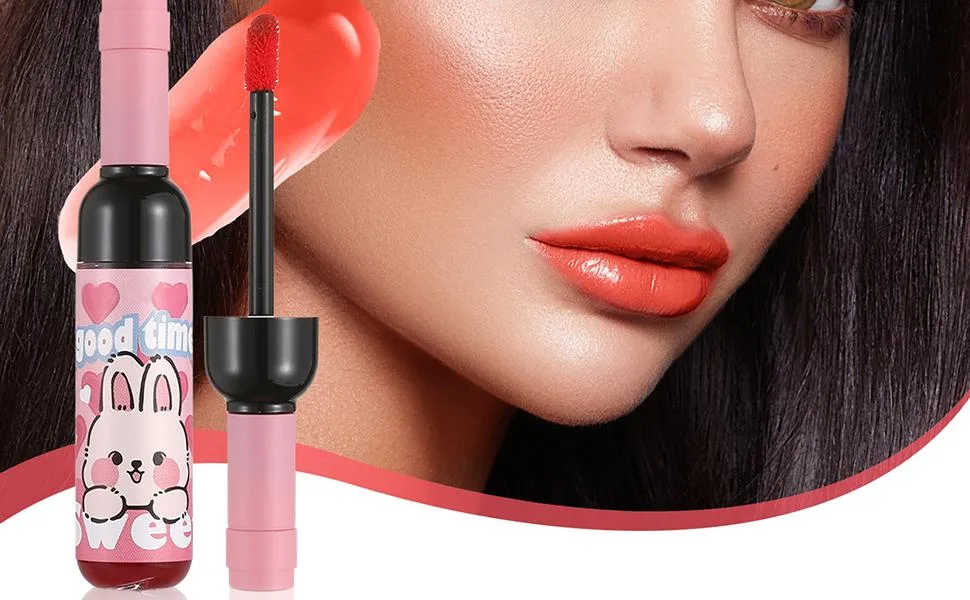 Wine Red Lip Stain Lip Liner Wine Red Liquid Lip Gloss Matte Finish Water Resistant for Dates and Family Parties 03 C - Lipliner