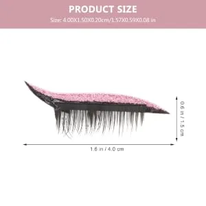 HAPINARY 4 Pairs SelfAdhesive Temporary False Eyelashes For Women Eyeliner Decal Night Carnival Cosplay Halloween Birthdays 4x15cm Pink - product information 6