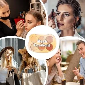 Ceprznvey Highlighter Palette 6 Colors Face Bronzers And Highlighter Palette Waterproof Cream Texture Blendable Long Lasting Makeup - Delicate textuur
