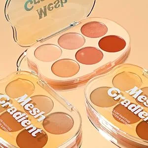 Ceprznvey Highlighter Palette 6 Colors Face Bronzers And Highlighter Palette Waterproof Cream Texture Blendable Long Lasting Makeup - Zweet- en waterresistent