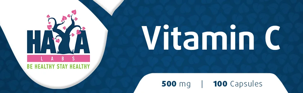 Haya Labs Vitamin C with rose hips 500 mg 100 capsules 100 g - image1