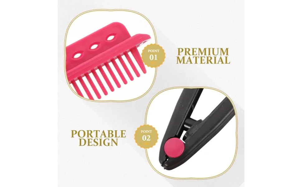 HAPINARY Hair Styling Comb Clipon Vshaped Design Hair Straightener And Rosy - product information 4