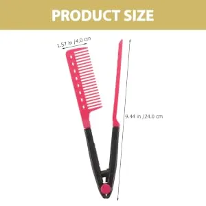 HAPINARY Hair Styling Comb Clipon Vshaped Design Hair Straightener And Rosy - product information 5