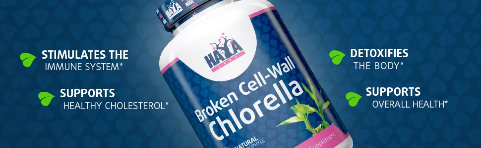 Haya Labs Broken Cell Wall Chlorella 500mg 100 capsules - image3
