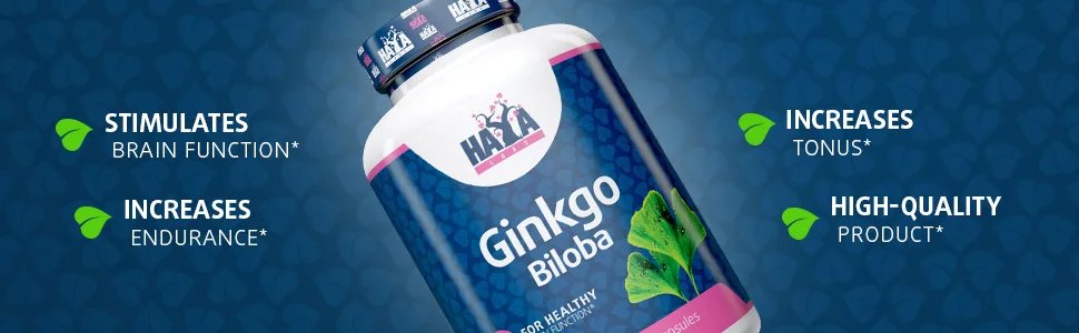 Haya Labs Ginkgo Biloba 60mg 120 Capsules - product information 3