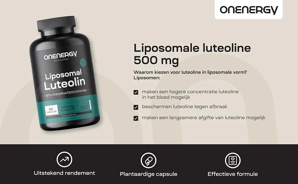 Be Healthy Group doo Liposomal Luteolin 500 mg 60 Vegetable Capsules Natural Flavonoid Excellent Absorption and Effectiveness With Added Phosphatidylcholine Daily Support - aplus content image