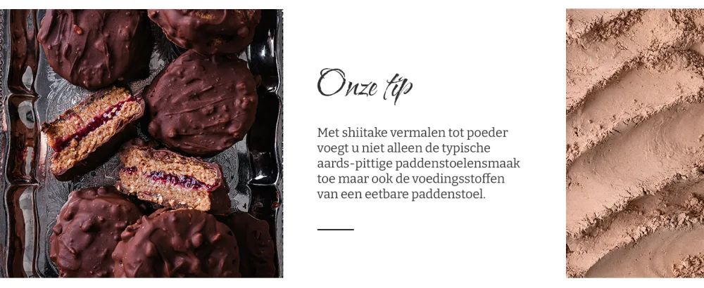  Biojoy Biojoy Organic Shiitake Powder 50 g dried and finely ground Shiitake mushrooms Lentinula edodes - De tekst luidt