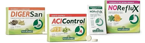 Naturando srl Naturando Acicontrol Rapid 20 chewable tablets against heartburn - maag
