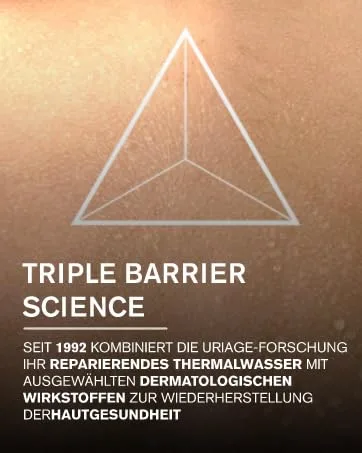 Uriage D piderm Intensive Spot Treatment 30 ml - Marketingafbeelding met een wit driehoekig ontwerp met