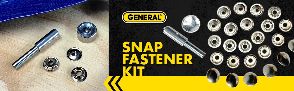 General Tools 1265 Snap Fastener Kit with 6 Fasteners - general tools 1265 snap fastener kit, repair kit, brass fastener kit, snap repair kit, tent repair