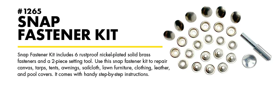 General Tools 1265 Snap Fastener Kit with 6 Fasteners - general tools 1265 snap fastener kit, repair kit, brass fastener kit, snap repair kit, cover repair