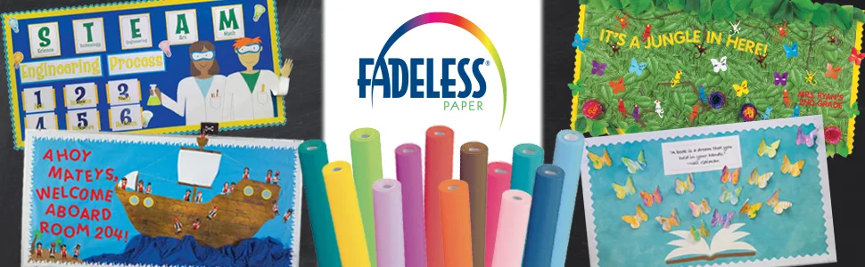 Fadeless Bulletin Board Paper  Fade-Resistant Paper for Classroom Decor  48  x 50   Pink  1 Roll - Fadeless Header Graphic