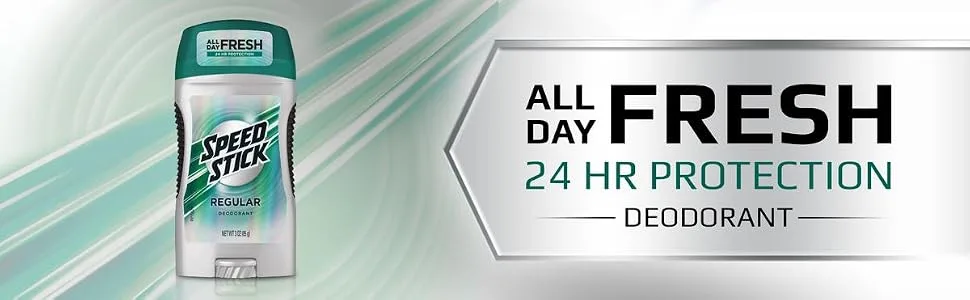 Speed Stick Deodorant for Men  Regular - 1.8 Ounce - All day fresh