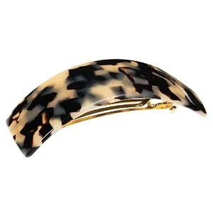 France Luxe Rectangle Volume Barrette Caramel Horn - france luxe